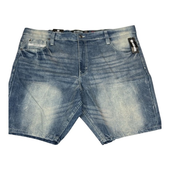 Ecko Unltd Relaxed Fit‎ Denim Shorts 46 Blue Wash Distressed Casual - Picture 1 of 9